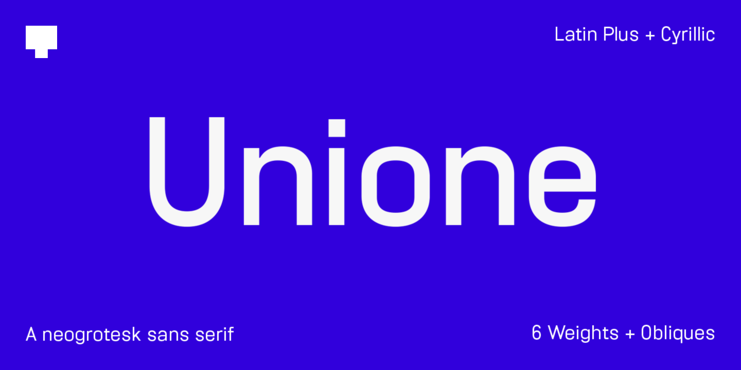 Пример шрифта Unione #1